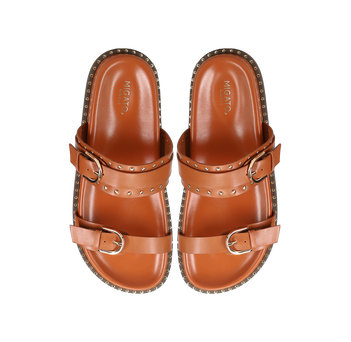 Tan footbed sandal