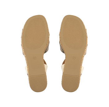 Gold wedge sandal