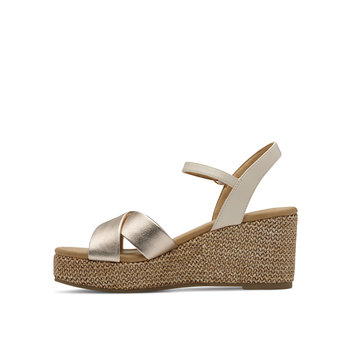 Gold wedge sandal