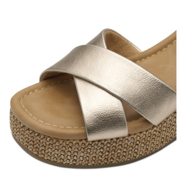 Gold wedge sandal