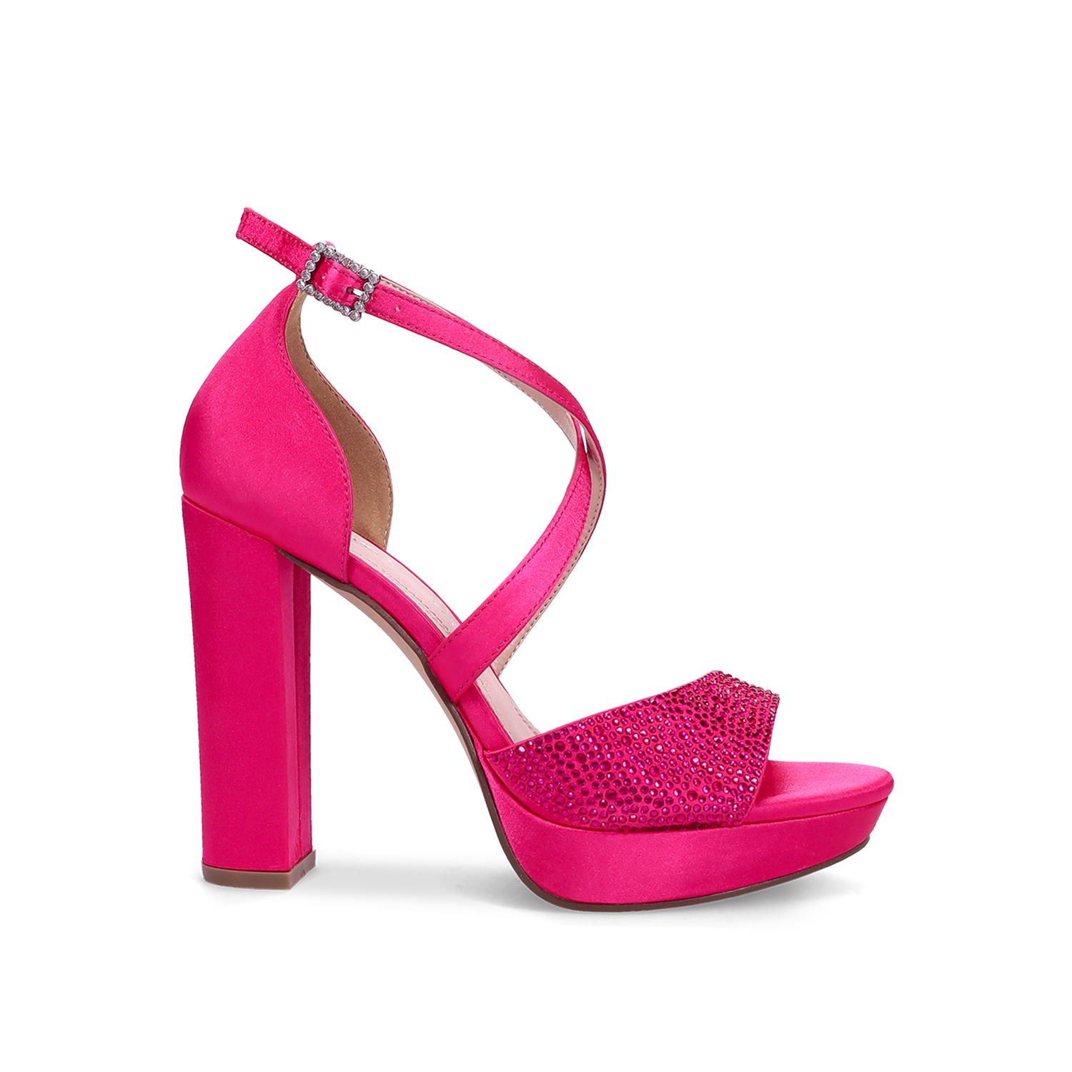Φούξια σατέν πέδιλο