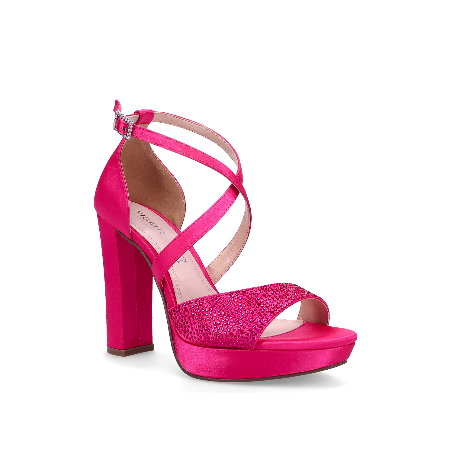 Φούξια σατέν πέδιλο φωτογραφία