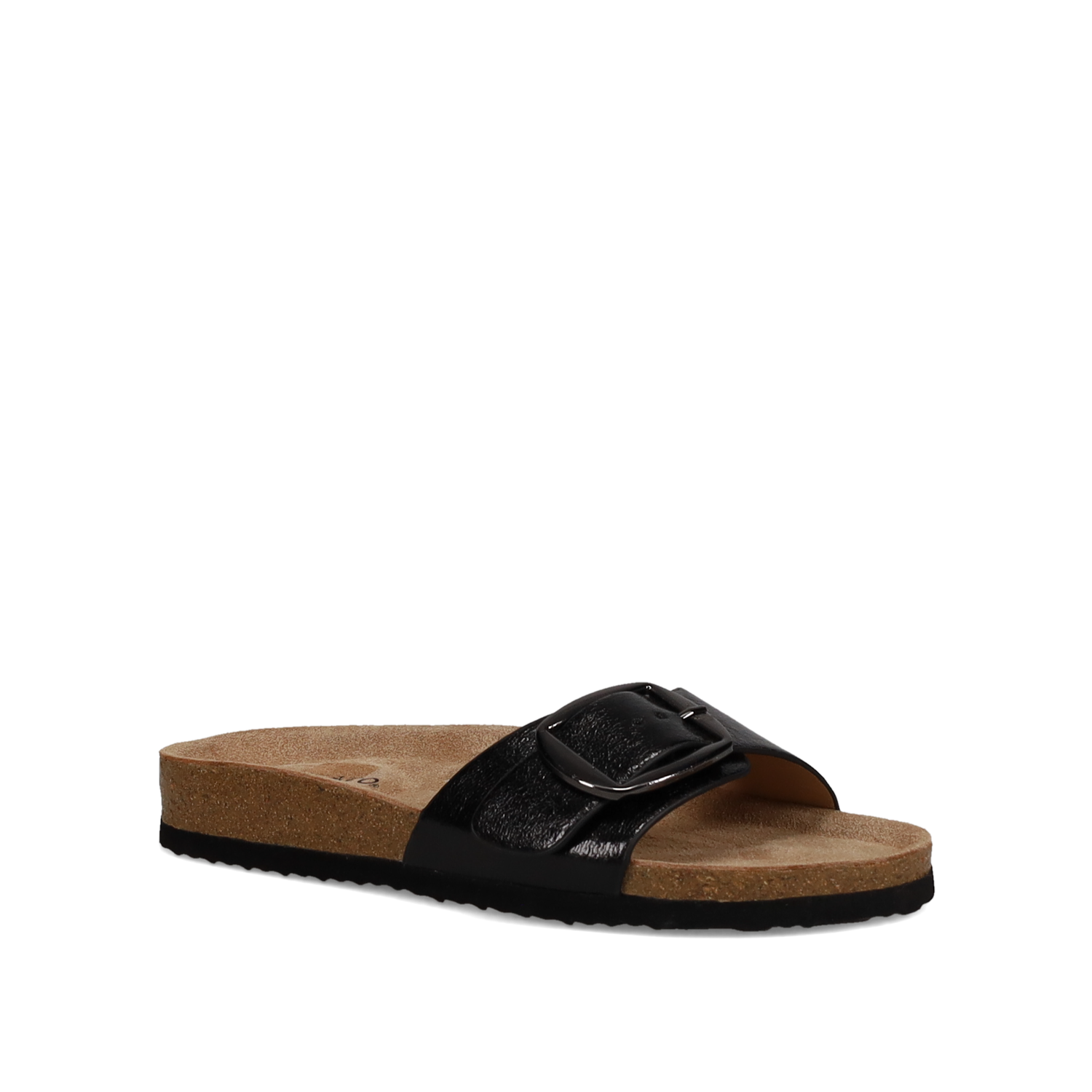 Μαύρο σανδάλι footbed