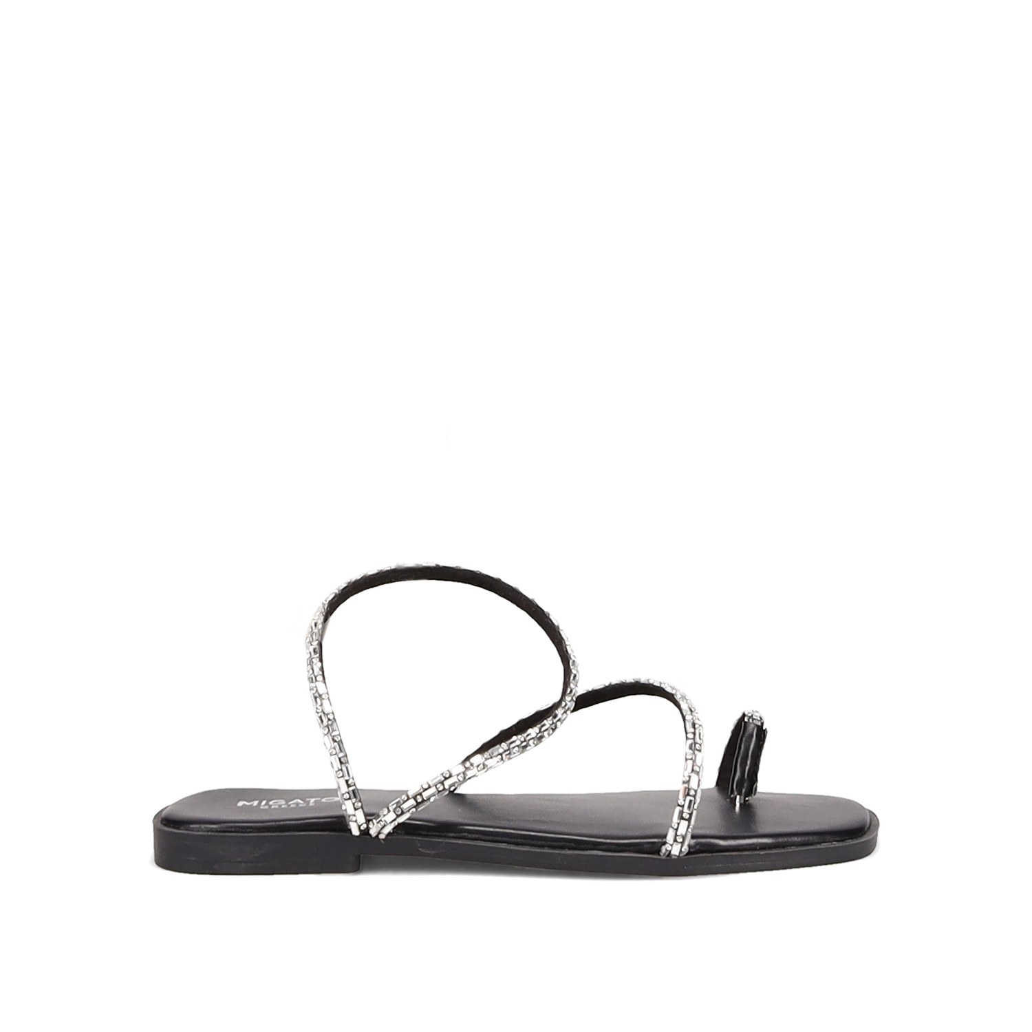 Μαύρο σανδάλι με στρας