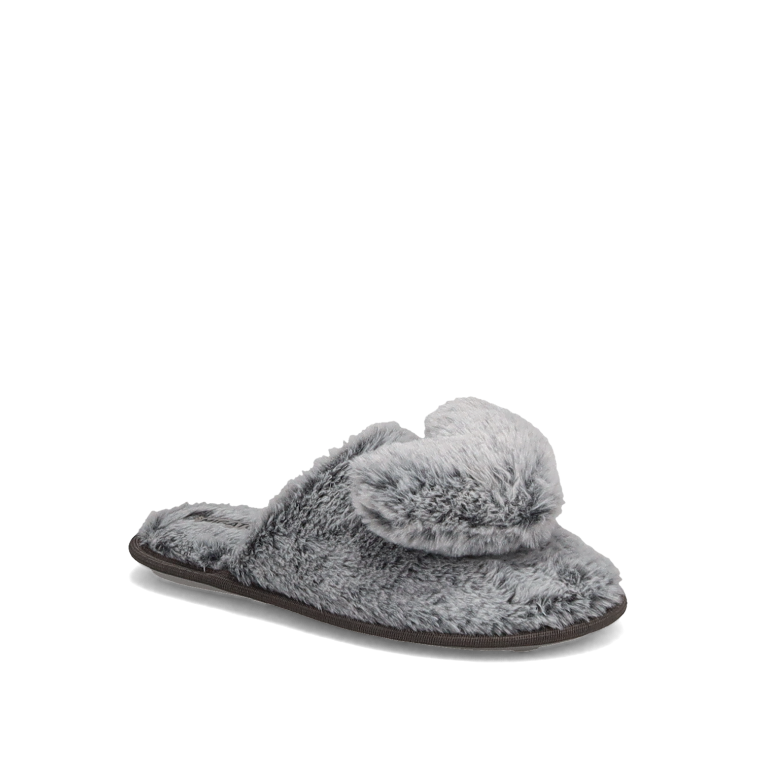 Γκρι γούνινη παντόφλα φωτογραφία