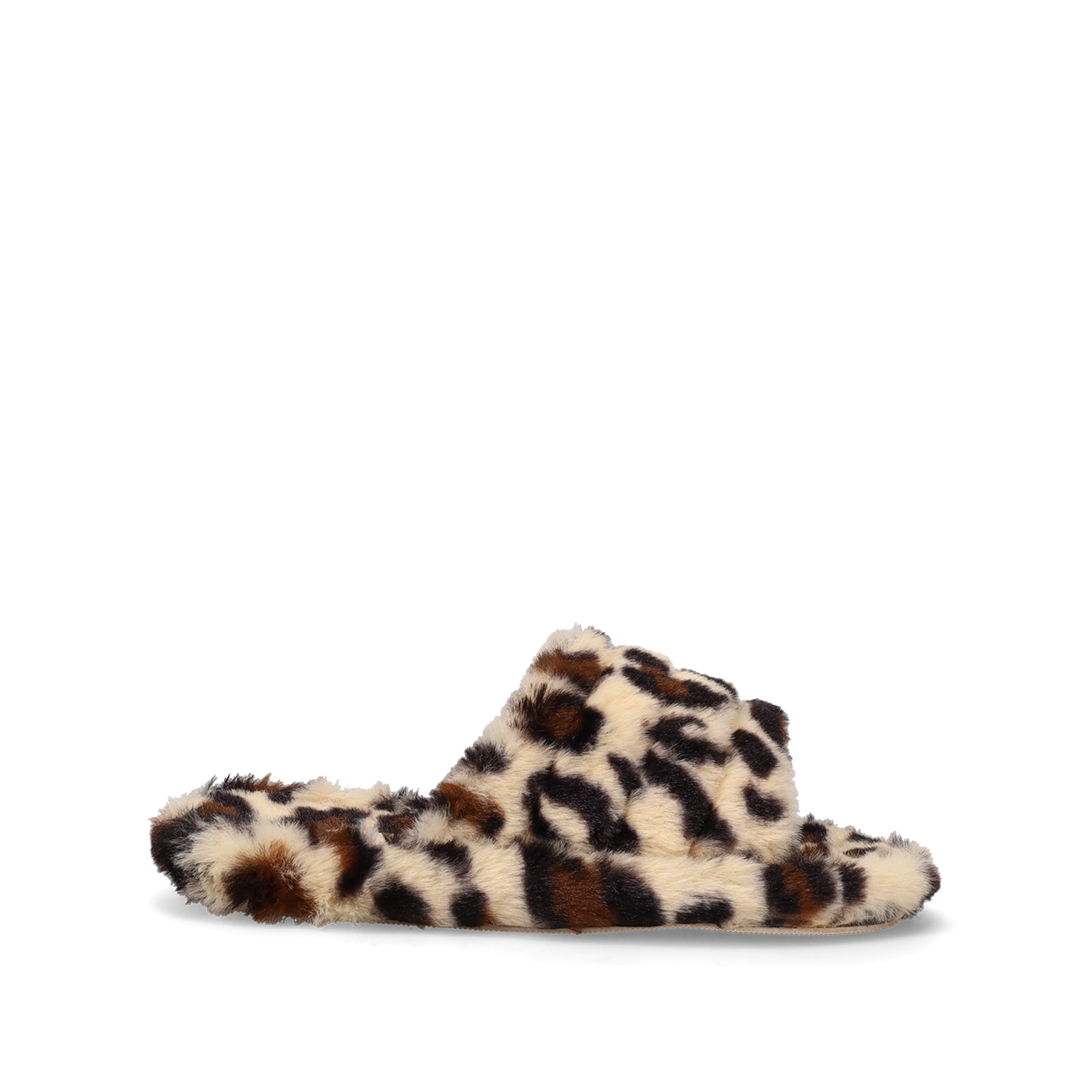 Animal print χνουδωτή παντόφλα