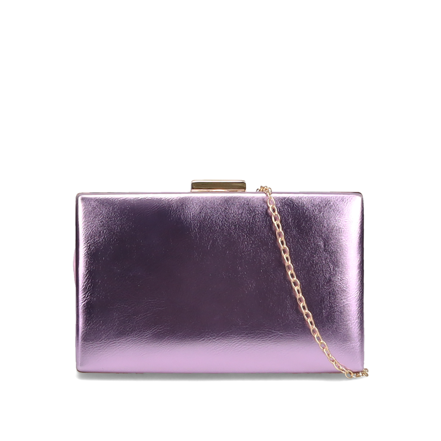 Λιλά μεταλλικό clutch τσαντάκι