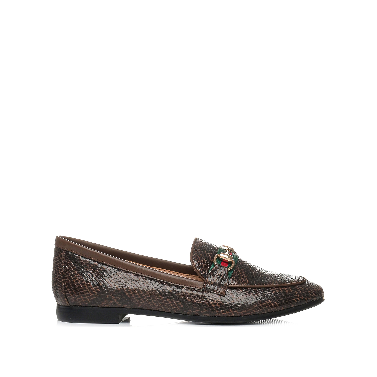 MIGATO Καφέ snakeskin loafer