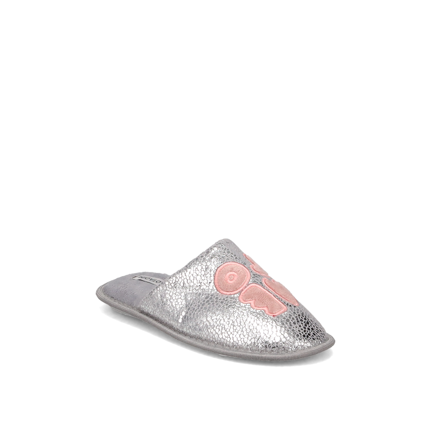 Γκρι μεταλλιζέ γυναικεία παντόφλα φωτογραφία