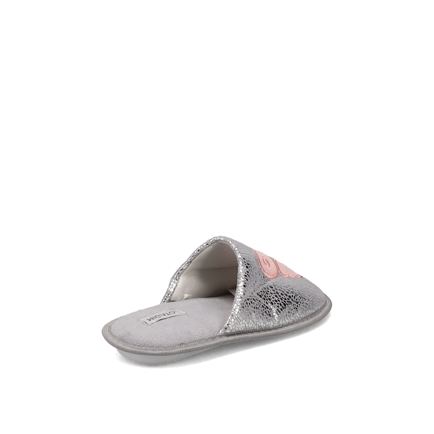 Γκρι μεταλλιζέ γυναικεία παντόφλα φωτογραφία