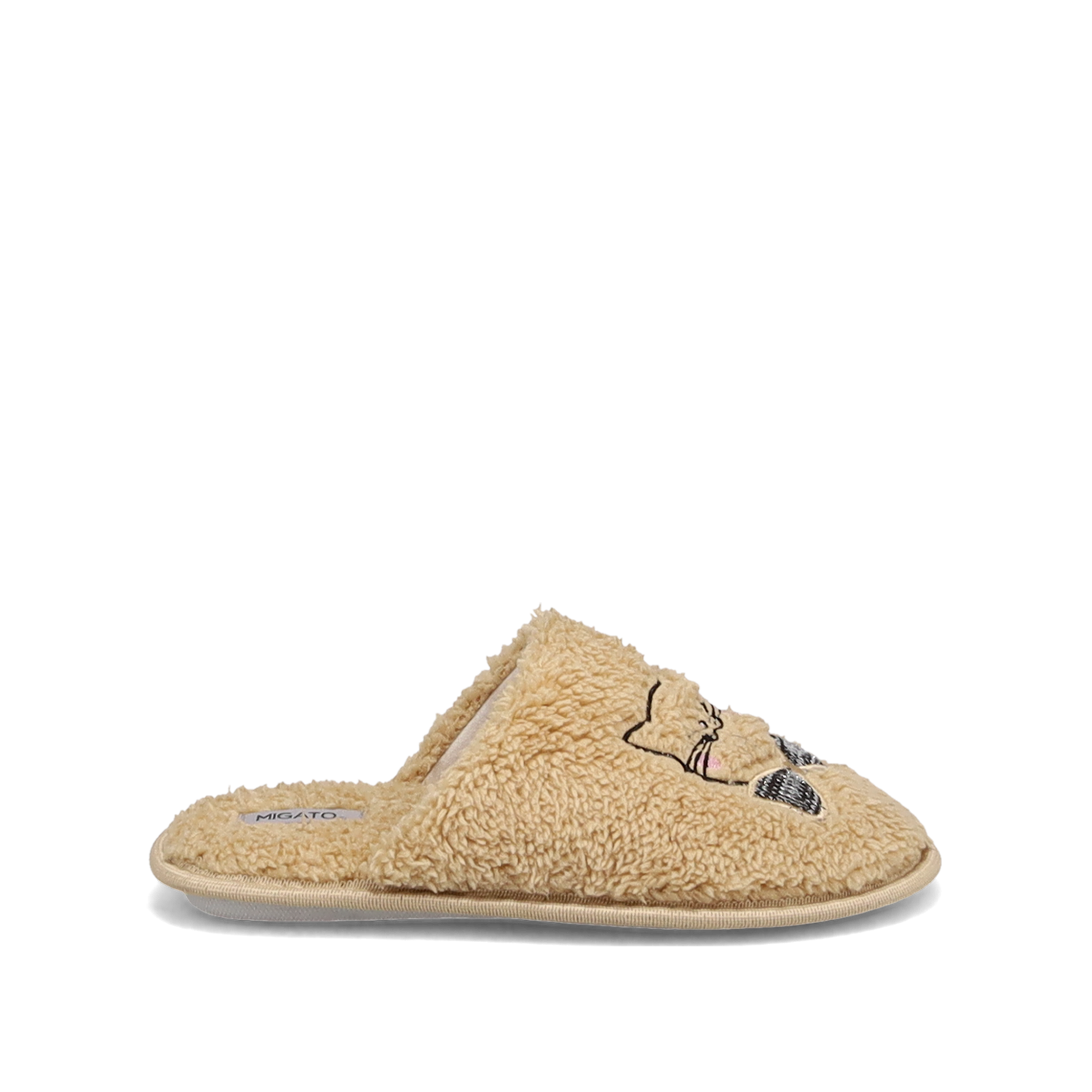 Μπεζ γουνινη παντοφλα