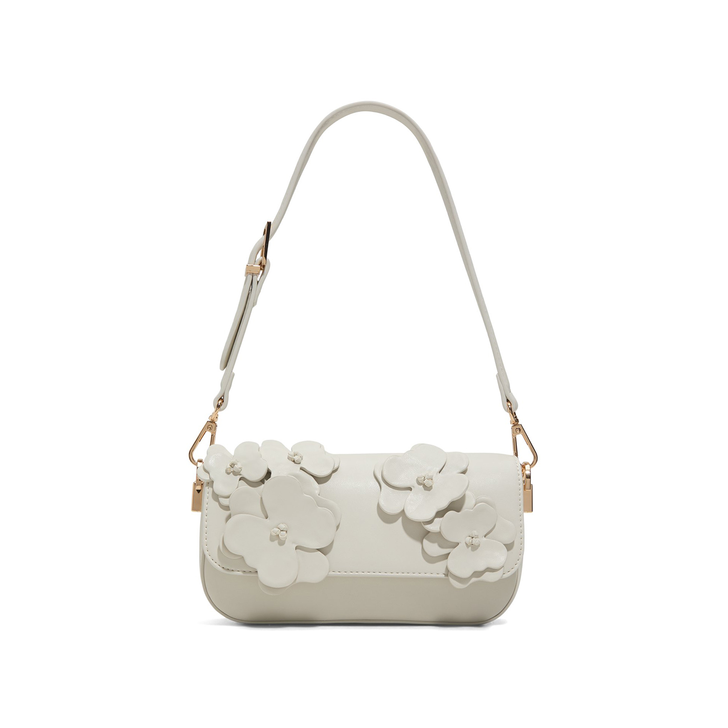 Λευκή τσάντα ώμου DAISYBOUQUET