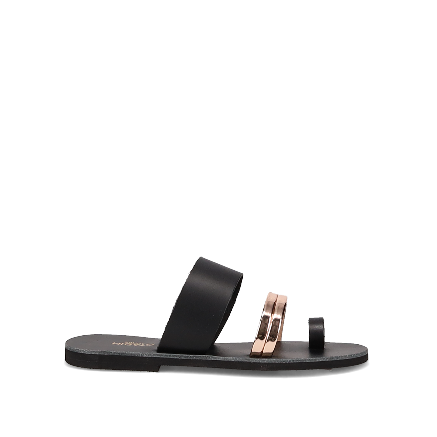 Μαύρο δερμάτινο σανδάλι