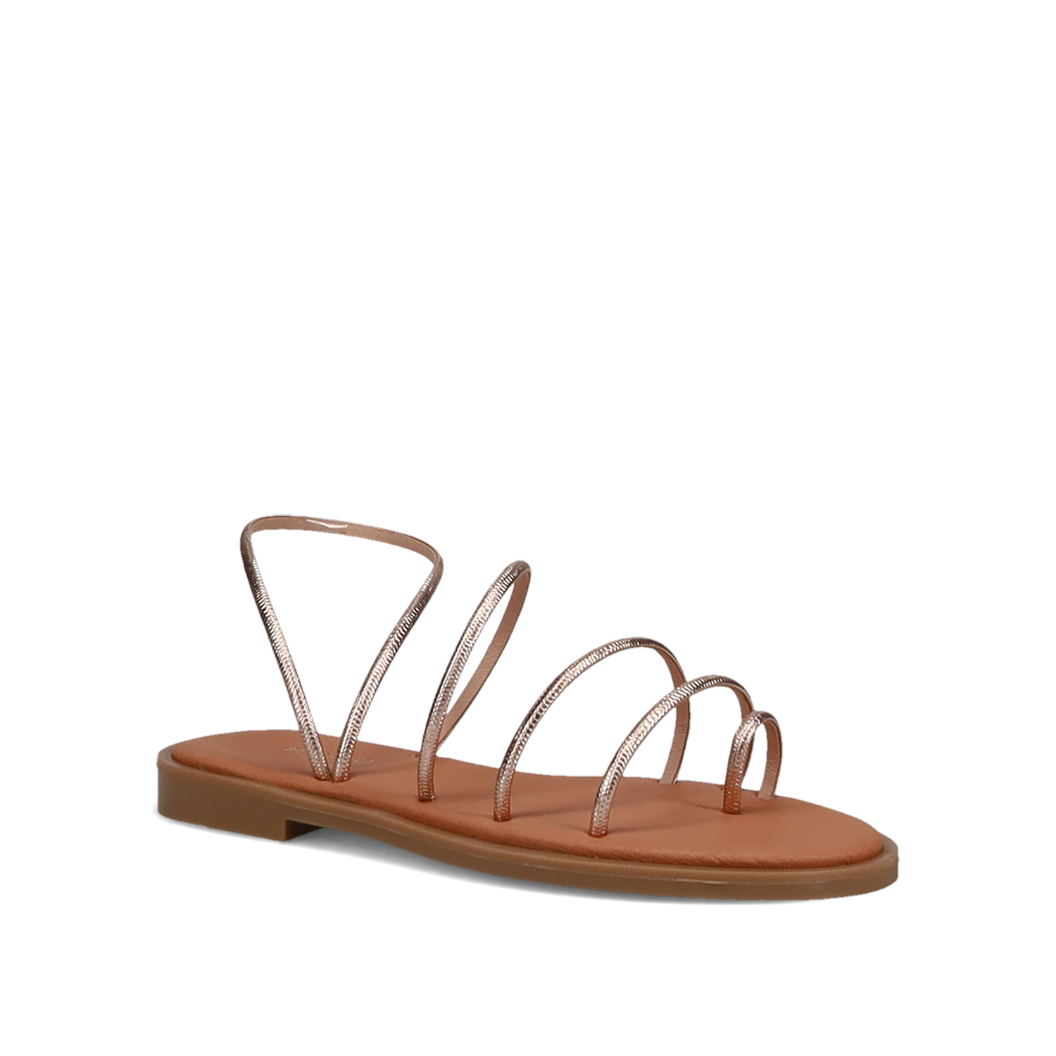 Ροζ χρυσό multistrap σανδάλι