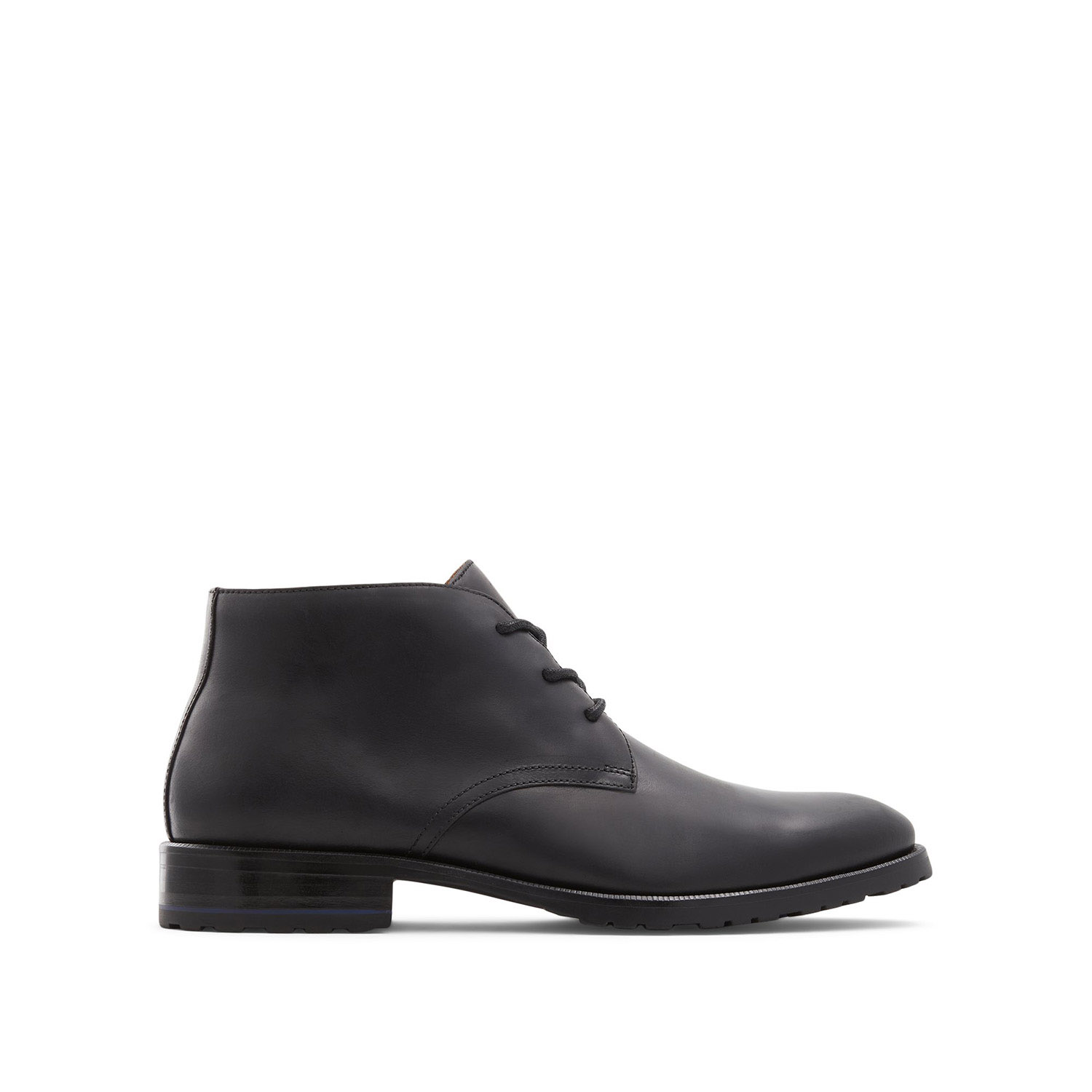 Μαύρο ανδρικό δερμάτινο μποτάκι DWOHALOTH