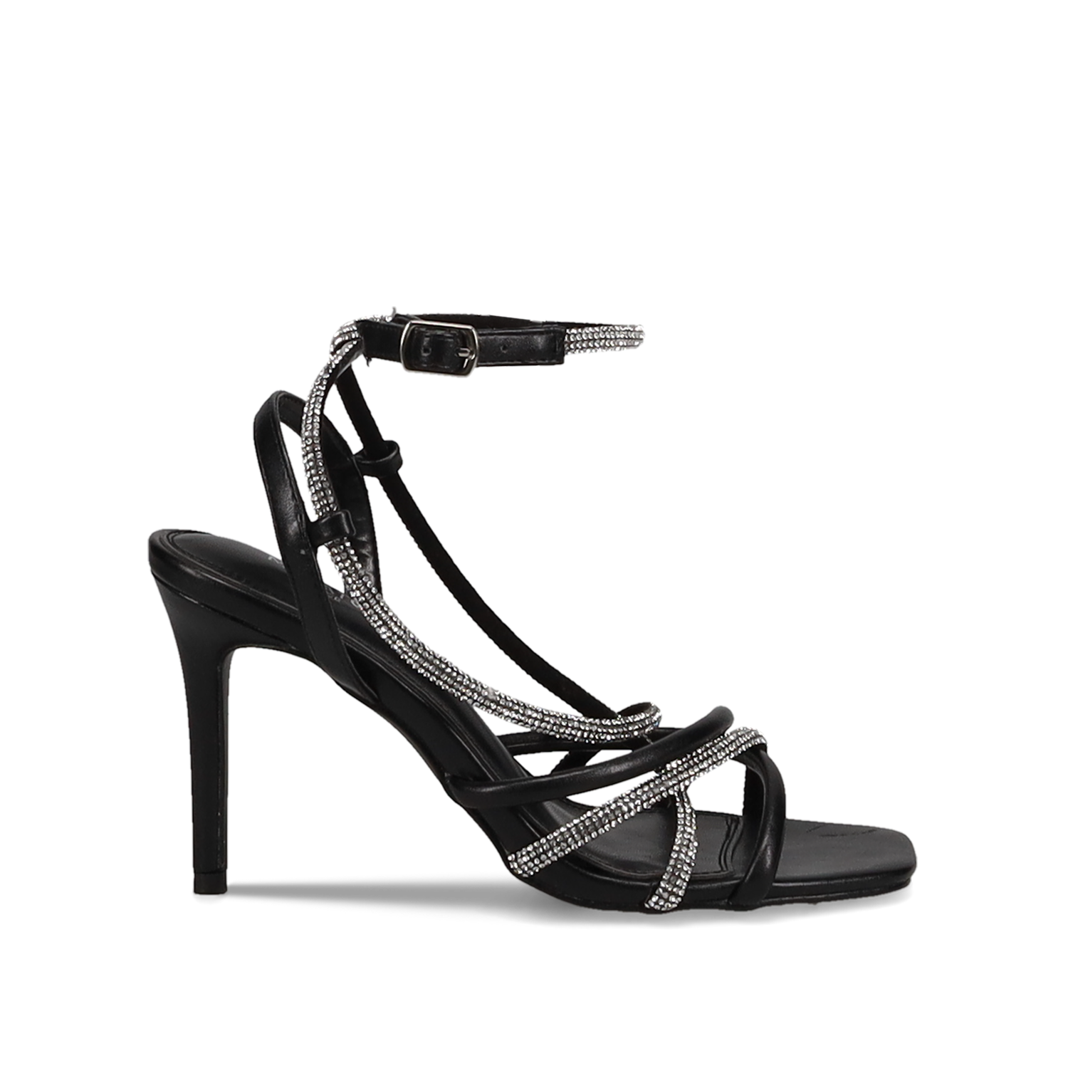 MIGATO Μαύρο multistrap πέδιλο