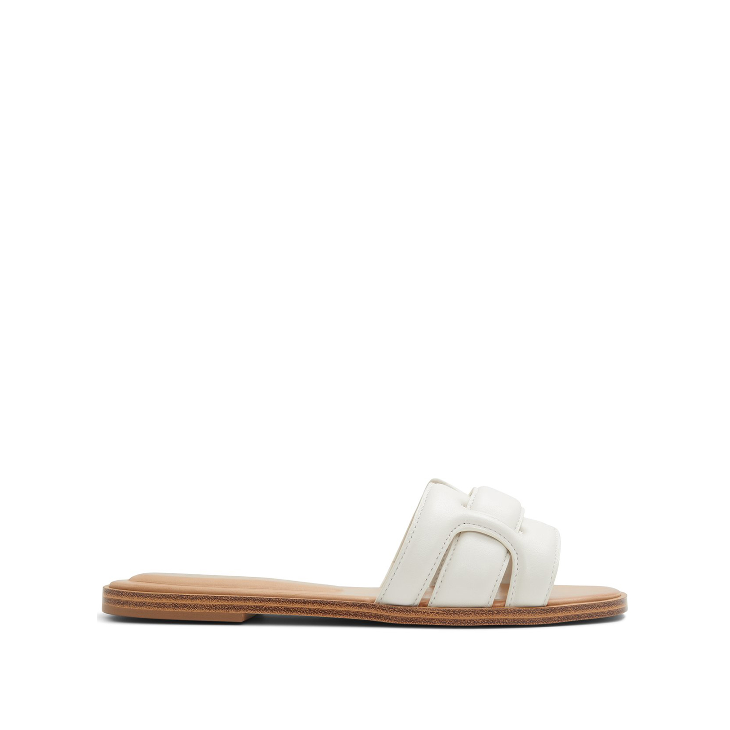 Λευκό δερμάτινο σανδάλι ELENAA