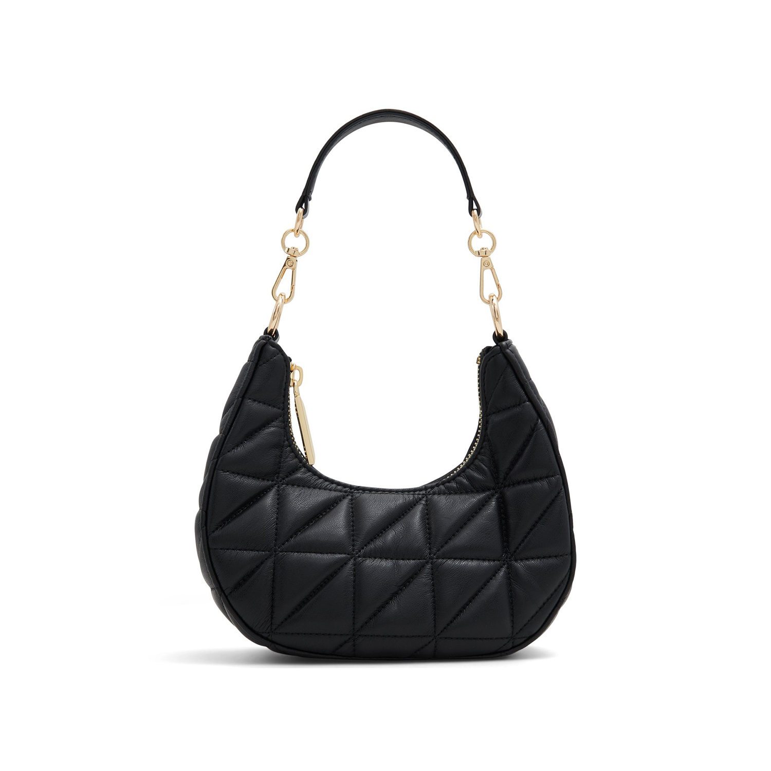 Μαύρη καπιτονέ τσάντα ώμου ELLISON