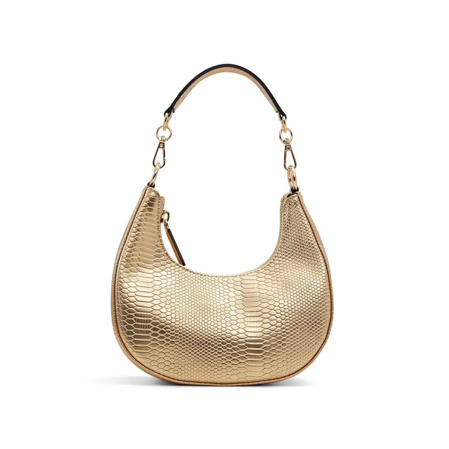 Χρυσή snakeskin τσάντα ώμου ELLISON