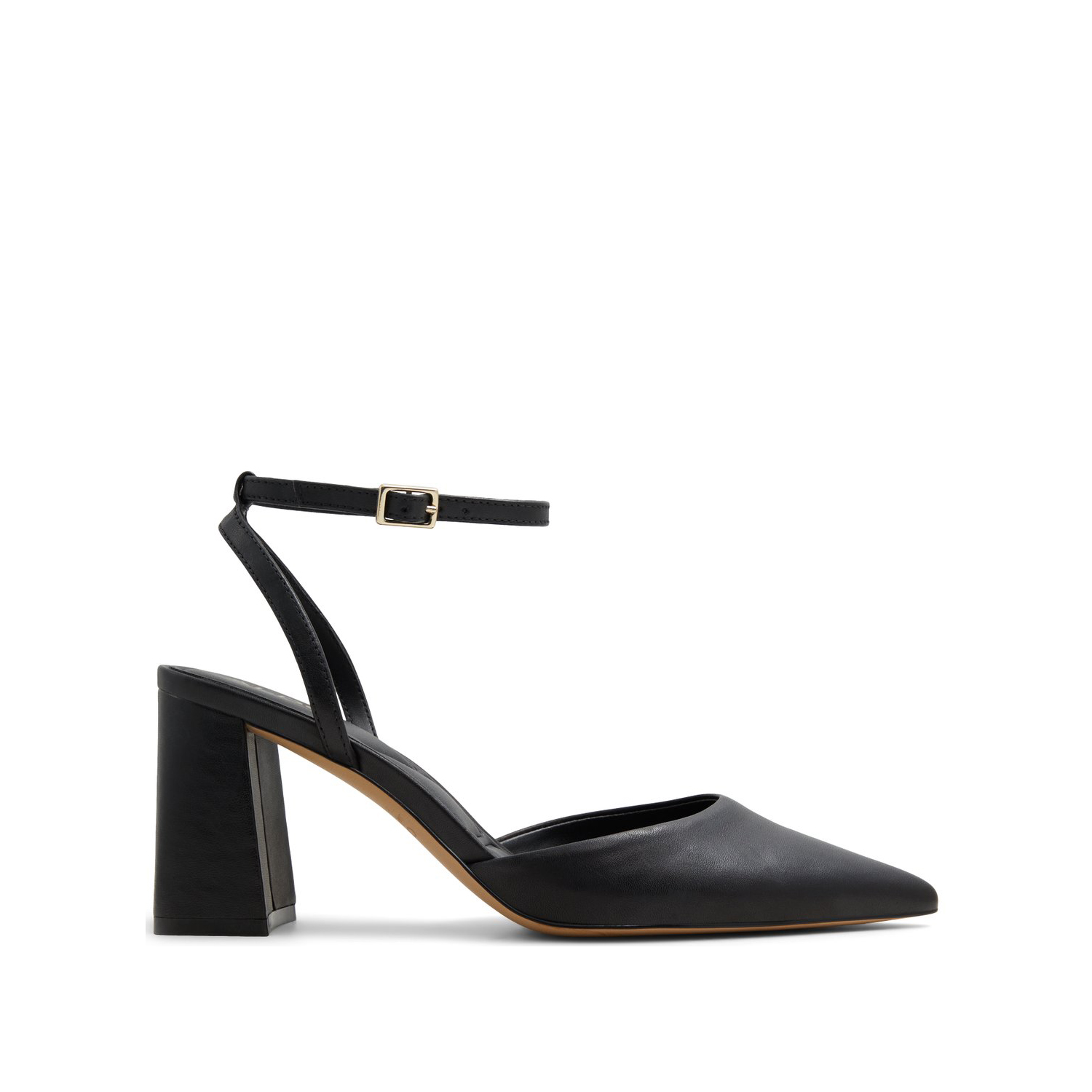 Μαύρη δερμάτινη γόβα ENERELIA