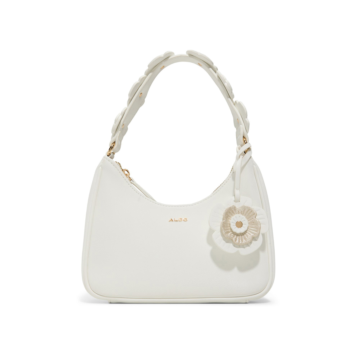 Λευκή τσάντα ώμου FFLORALINE