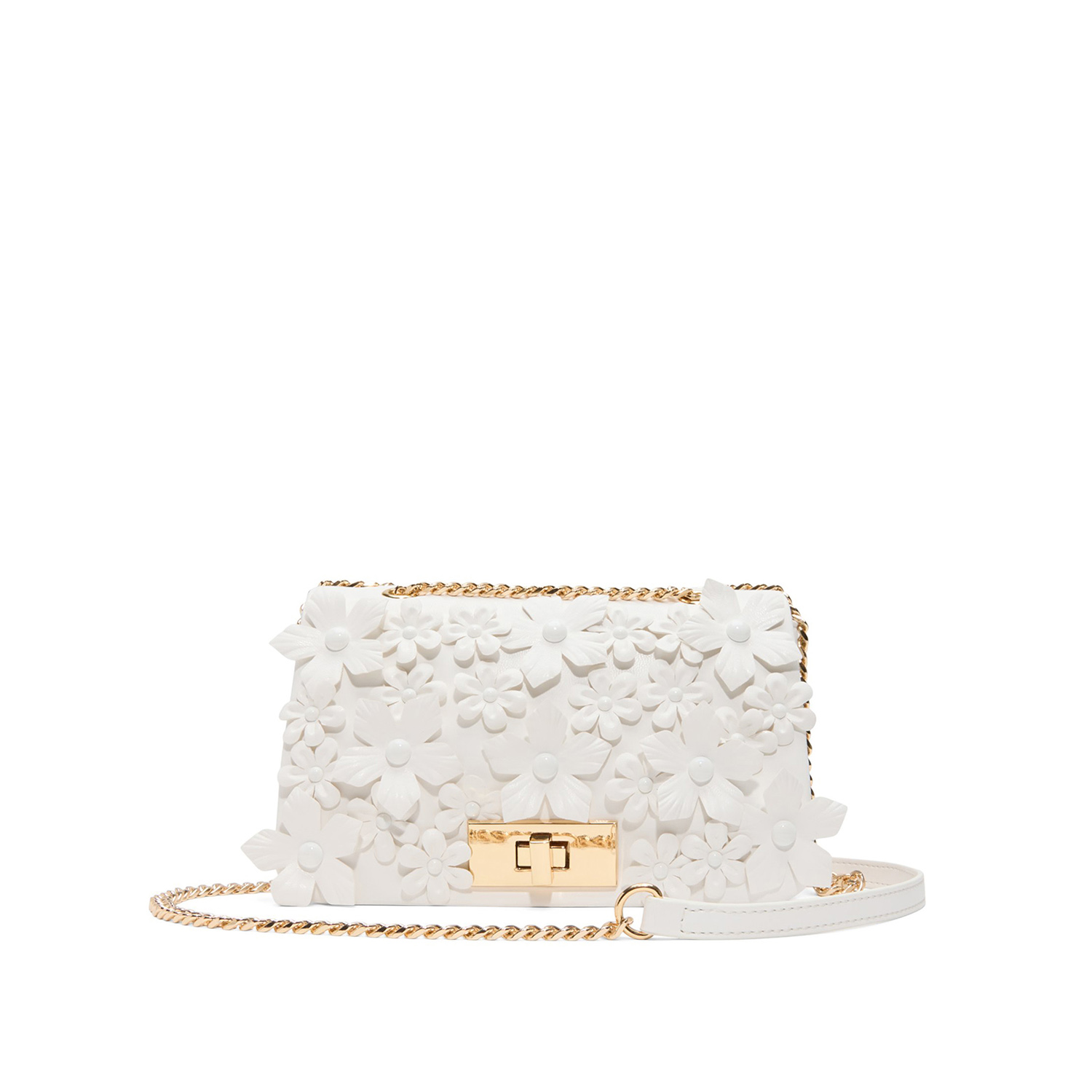 Λευκή τσάντα ώμου FLORELLA