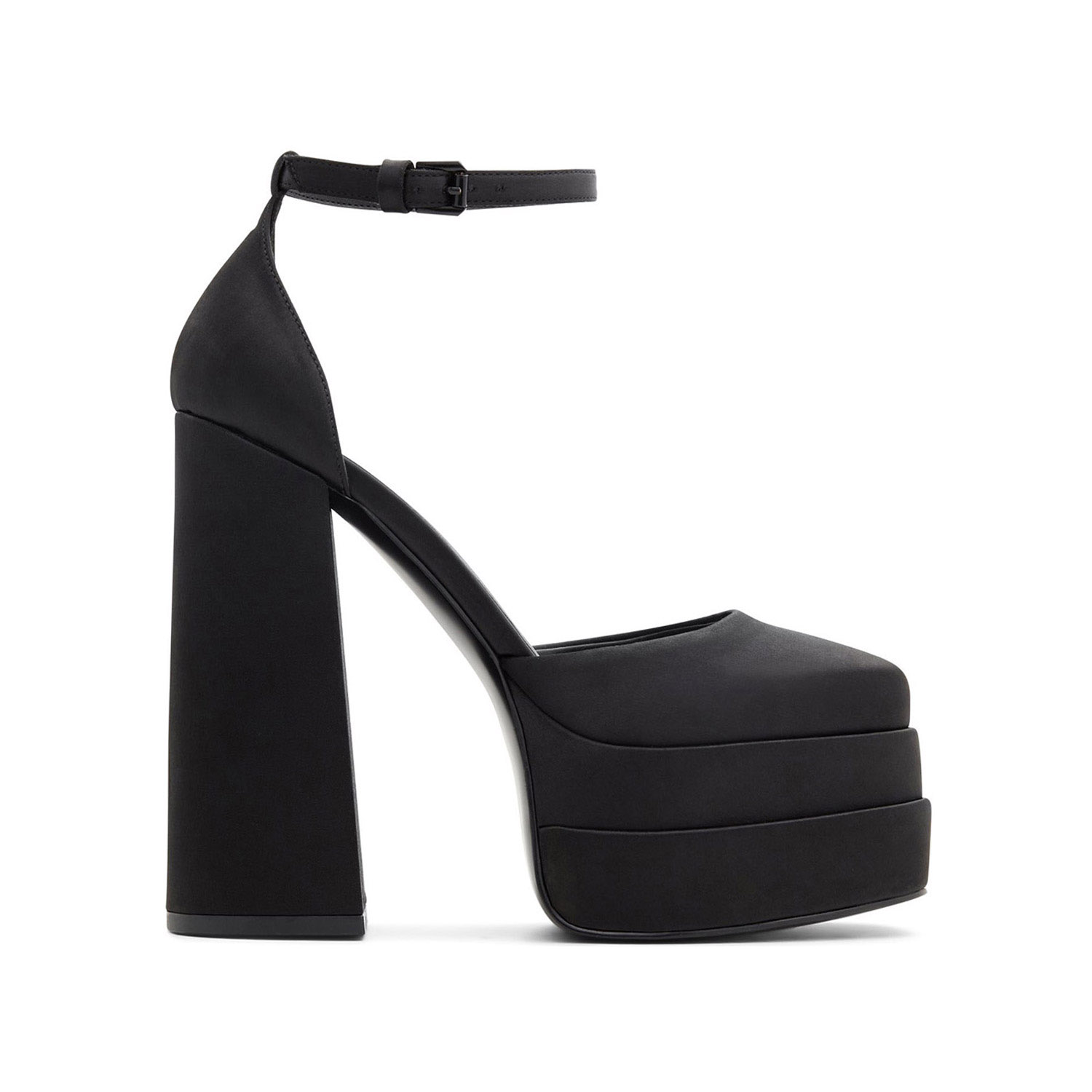 Μαύρη σατέν γόβα GRANDLE