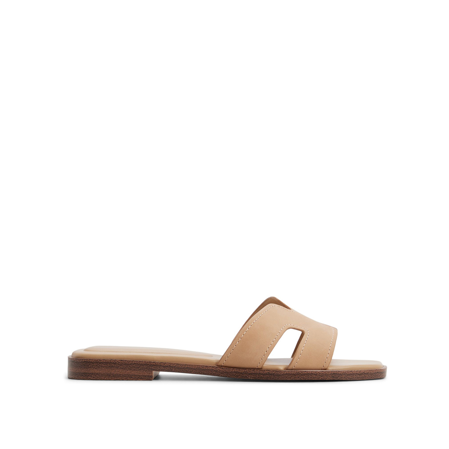 Μπεζ δερμάτινο σανδάλι ITSANDAL