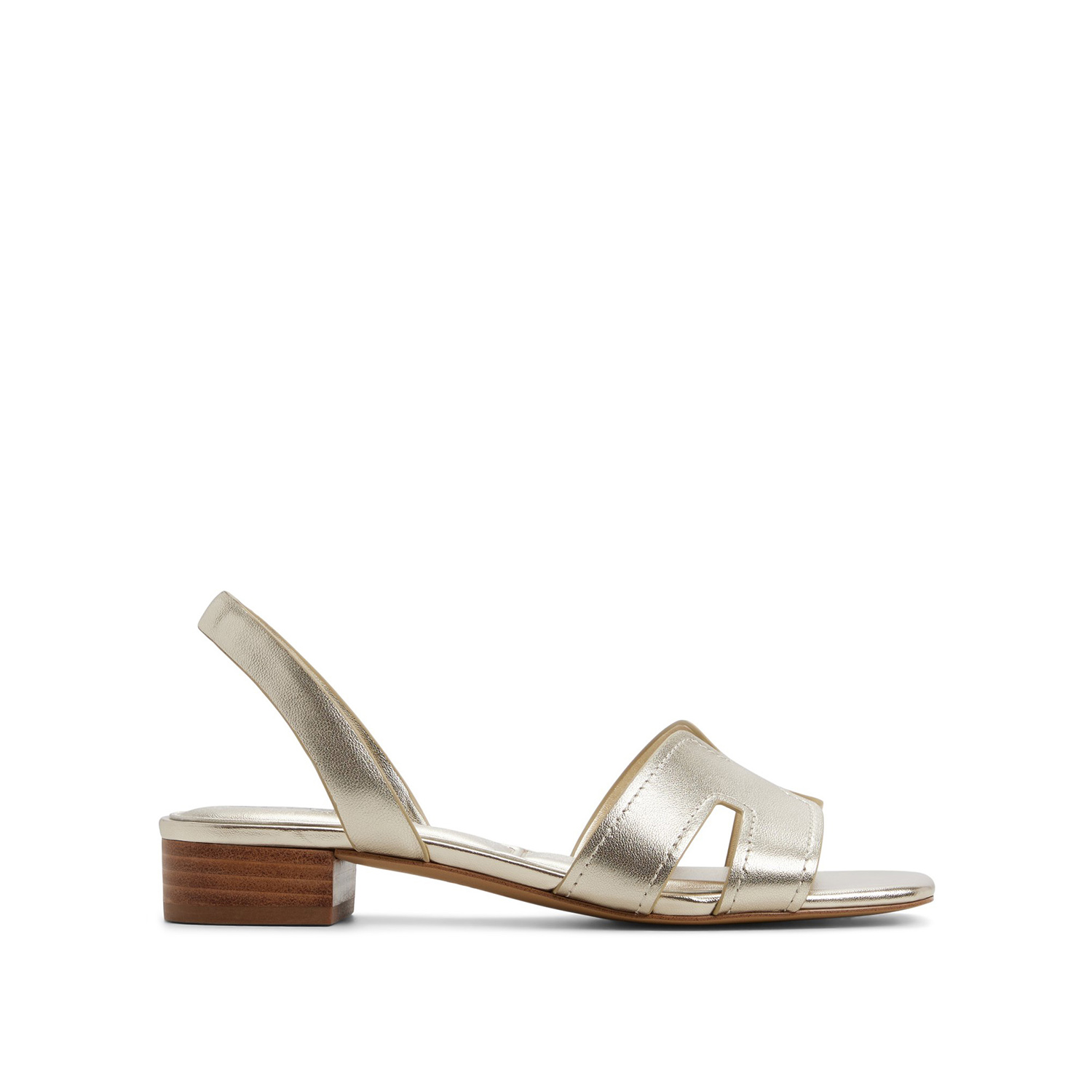 Χρυσό δερμάτινο σανδάλι JAVAMANNON