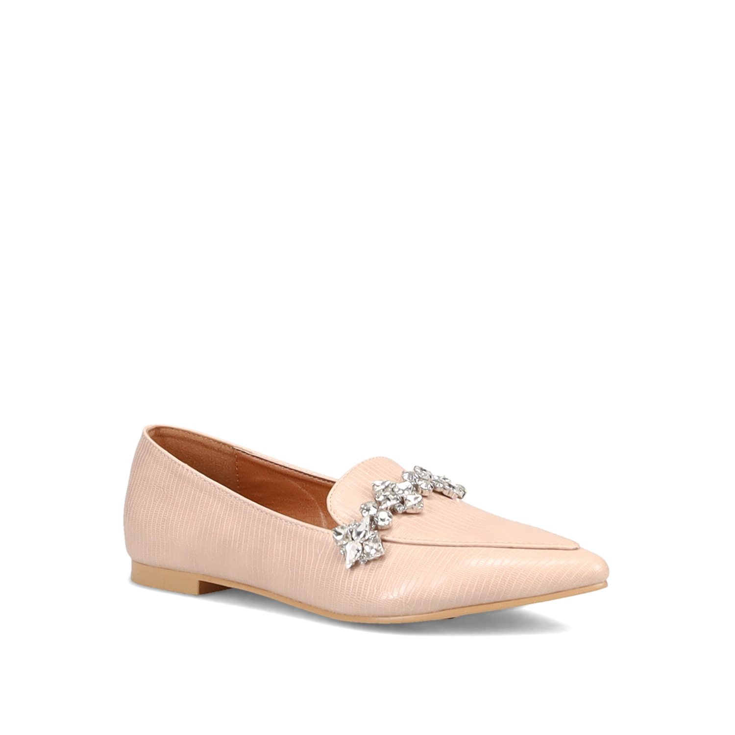 Μπεζ μυτερό loafer φωτογραφία