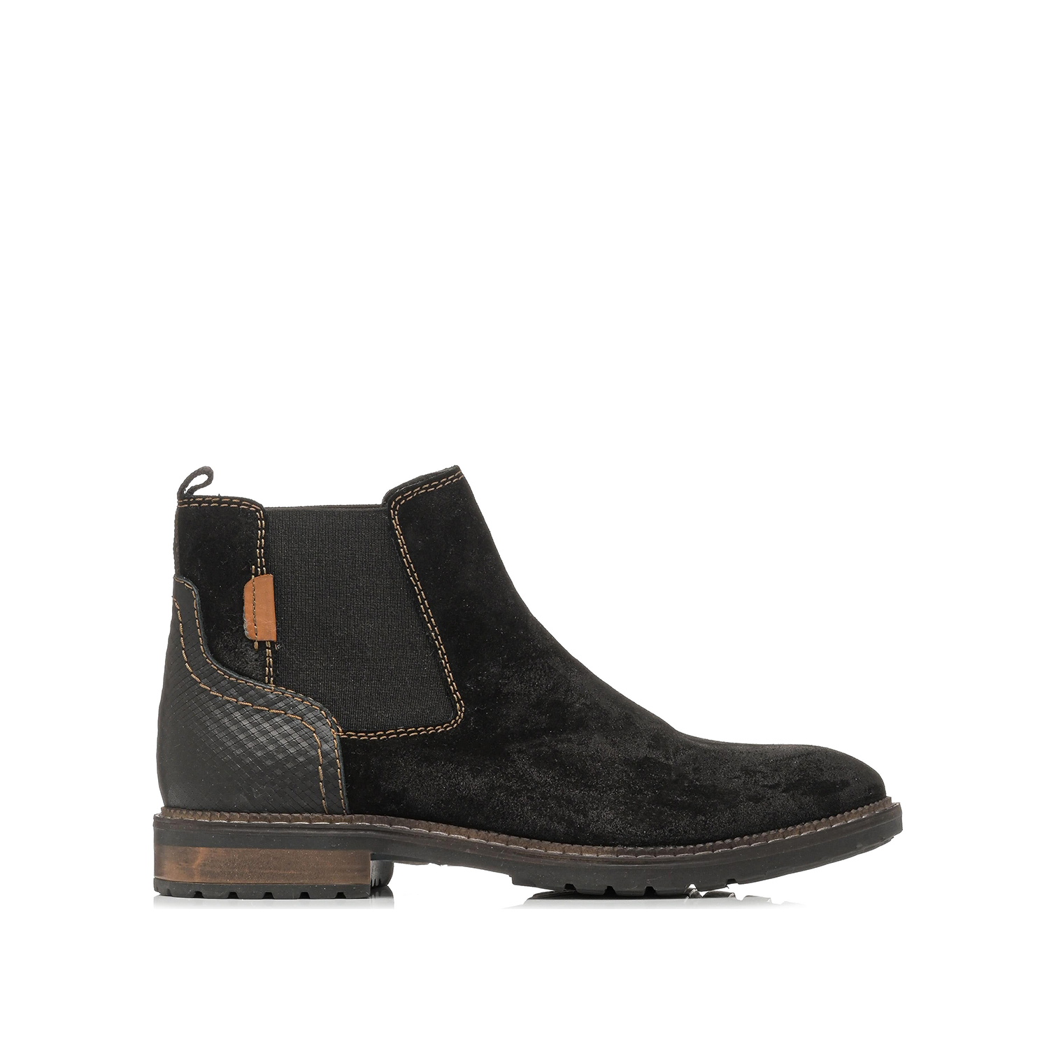 Ανδρικό μαύρο δερμάτινο καστόρι chelsea μποτάκι