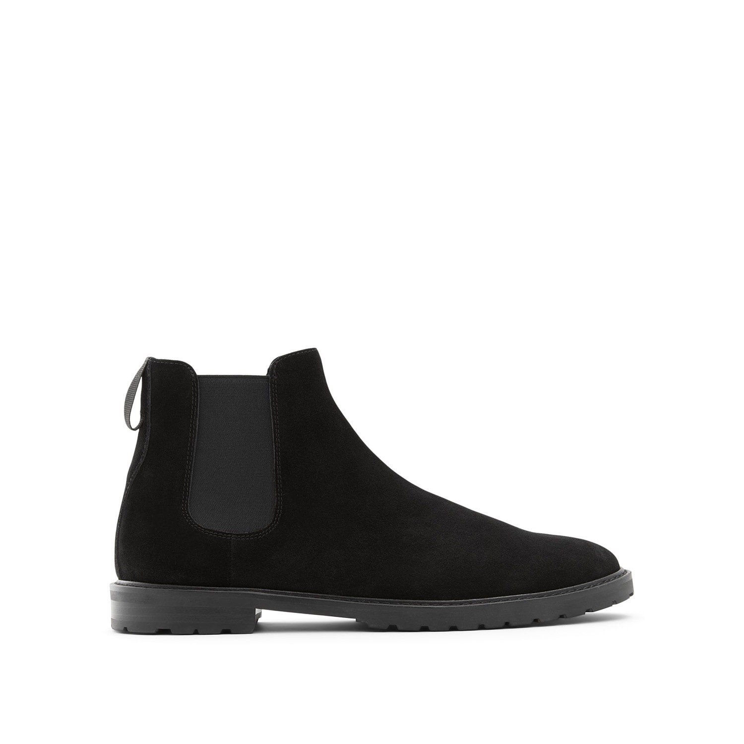 Μαύρο ανδρικό δερμάτινο μποτάκι KARMELO