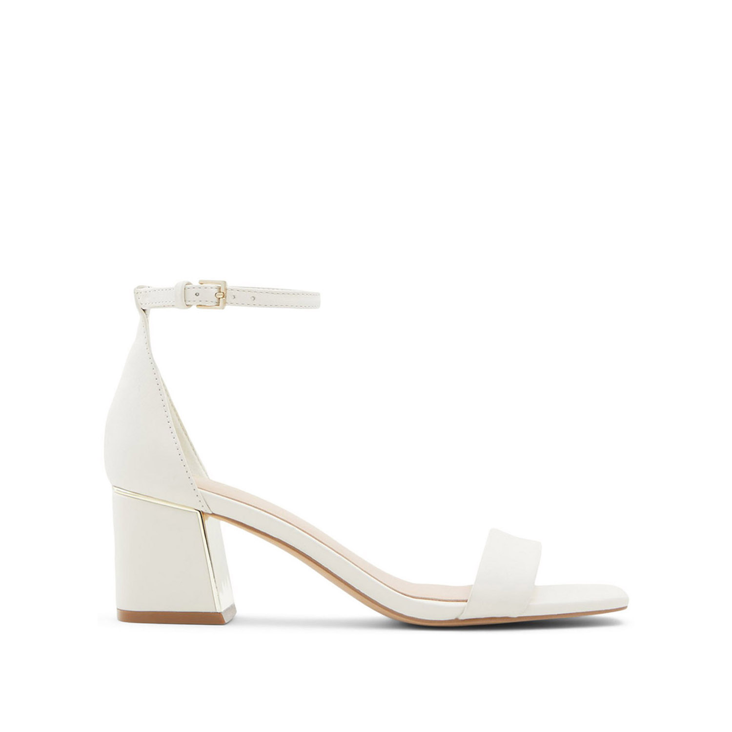 Λευκό δερμάτινο πέδιλο KEDEAVIEL