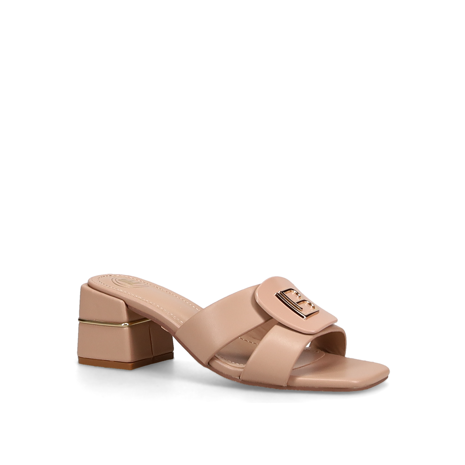 Μπεζ mule πέδιλο φωτογραφία