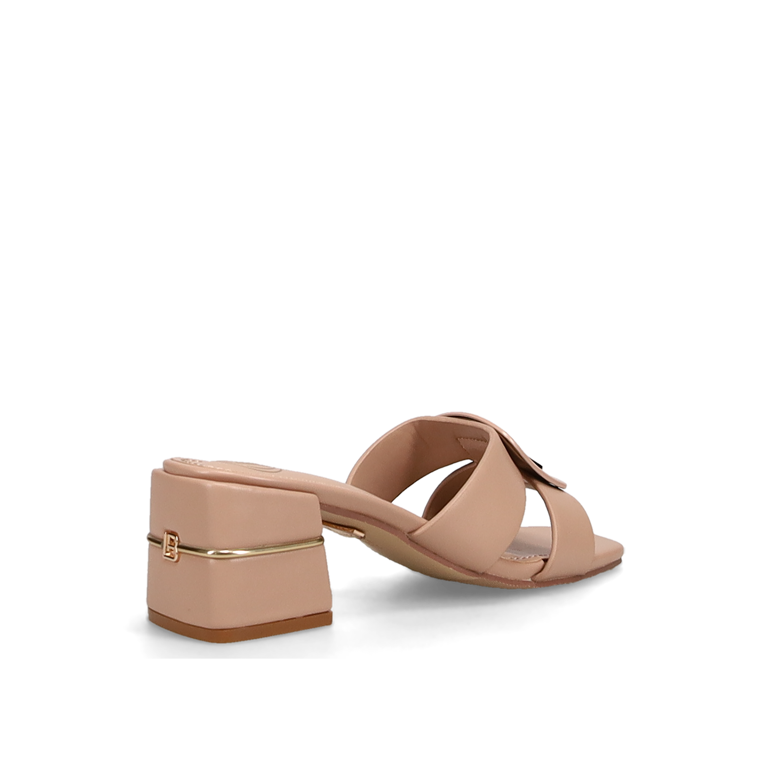 Μπεζ mule πέδιλο φωτογραφία