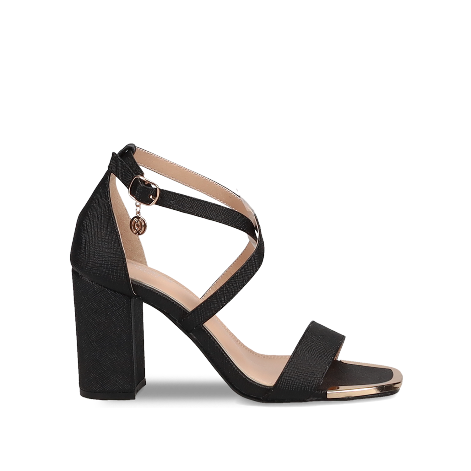 Μαύρο χιαστί πέδιλο