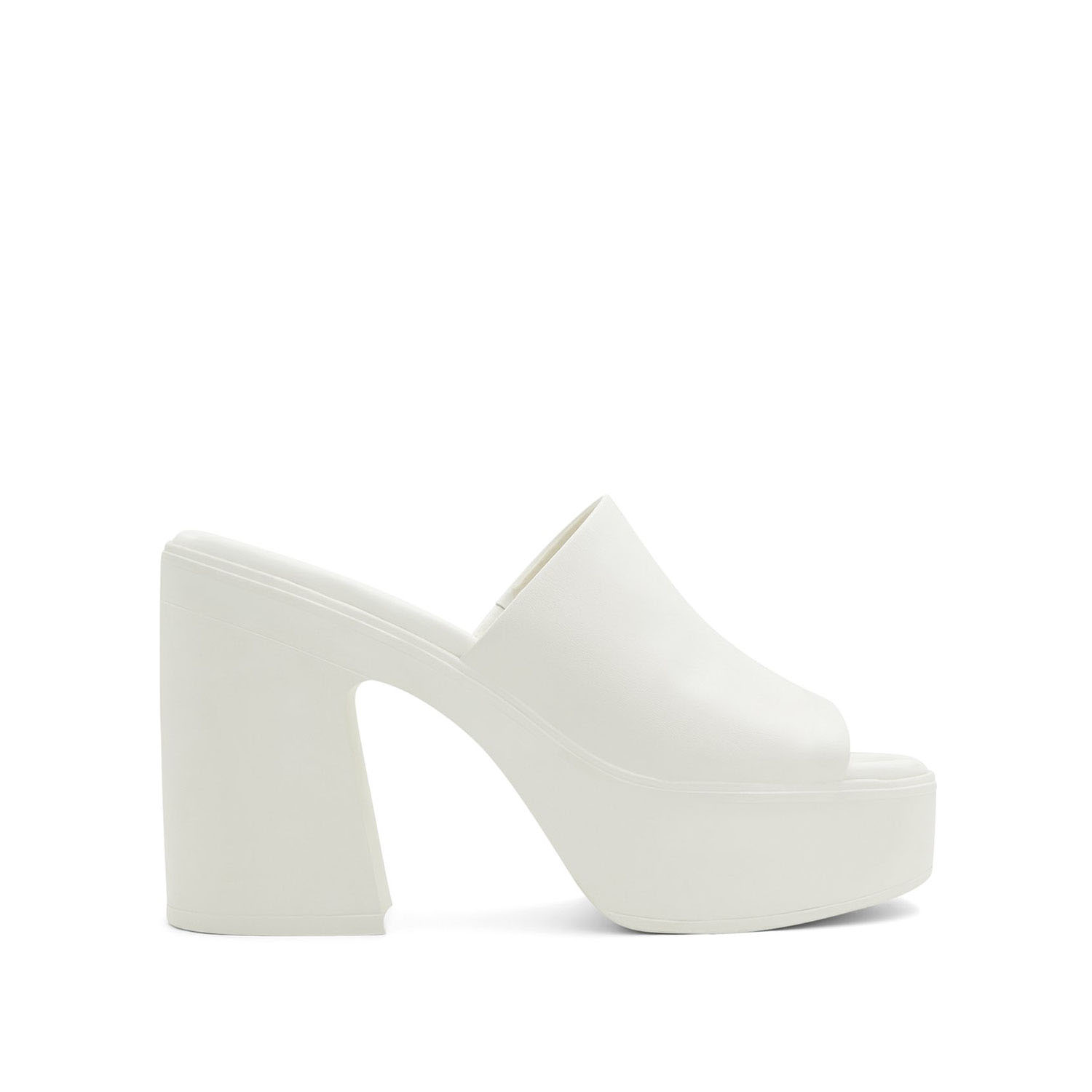 ALDO Λευκό δερμάτινο mule πέδιλο MAYSEE