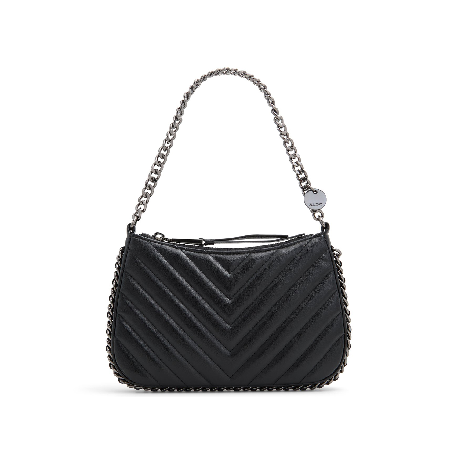 Μαύρη καπιτονέ ταάντα ώμου MERYLS