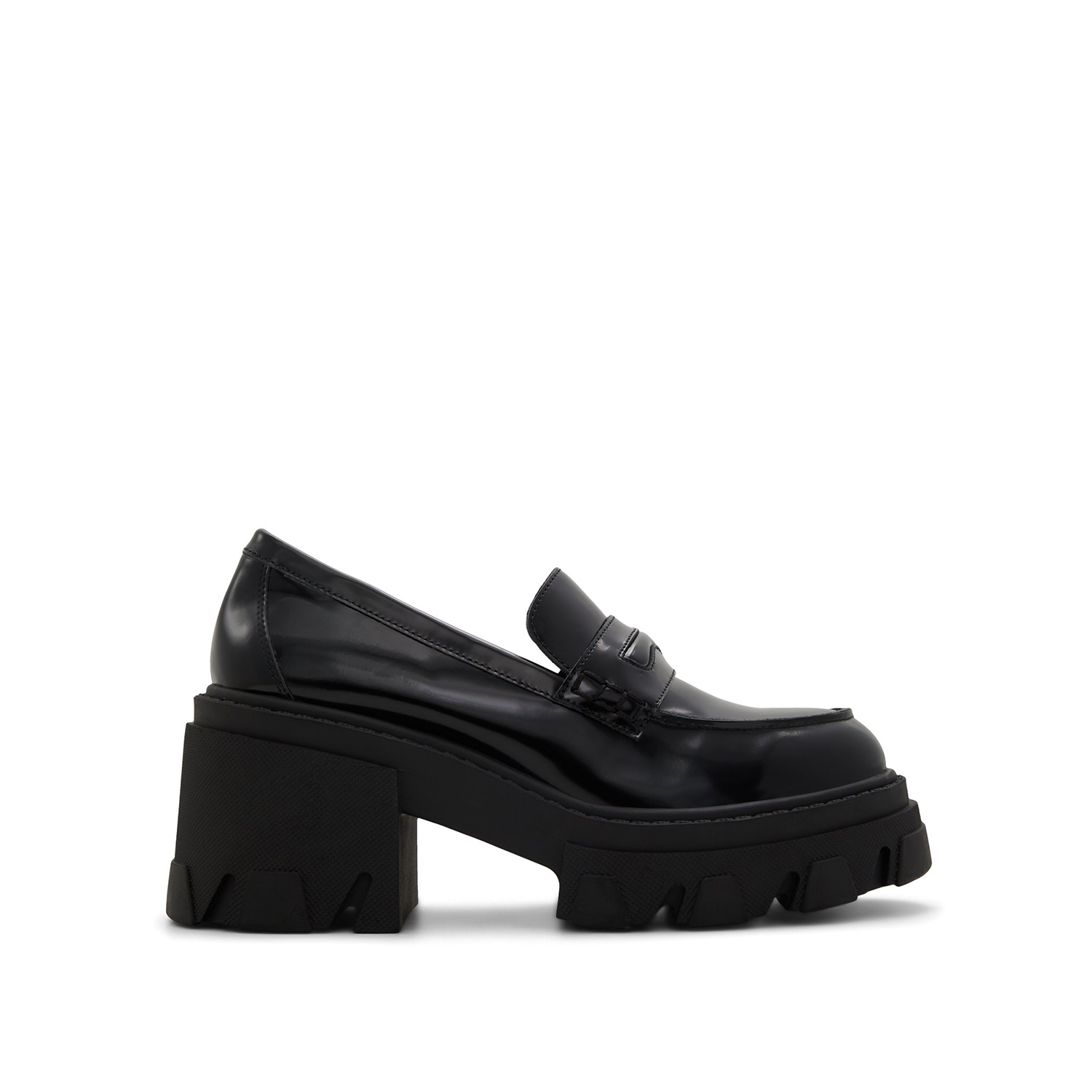Μαύρο δερμάτινο chunky loafer MILAWIEL