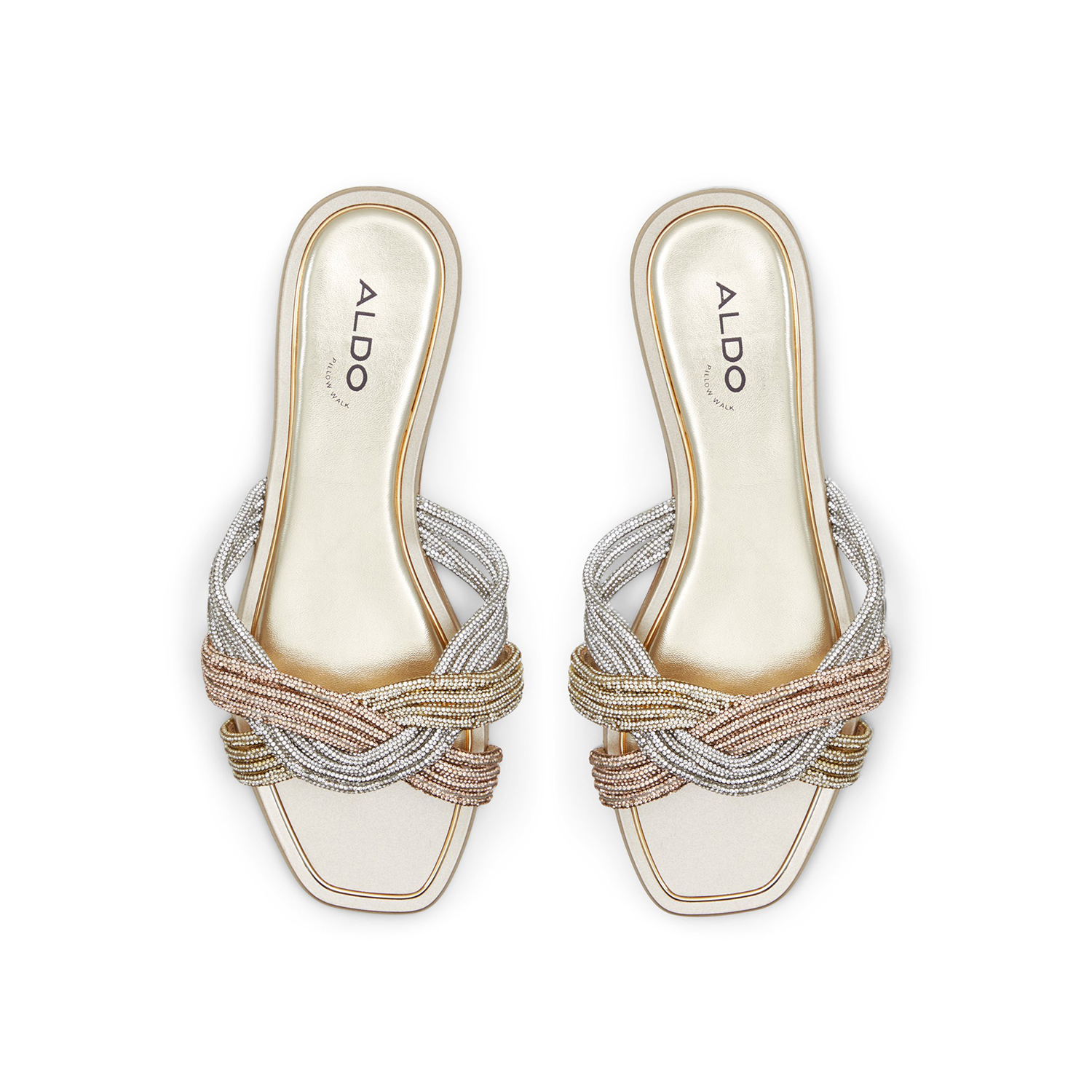 ALDO Χρυσό φλατ σανδάλι NAIRA - 3