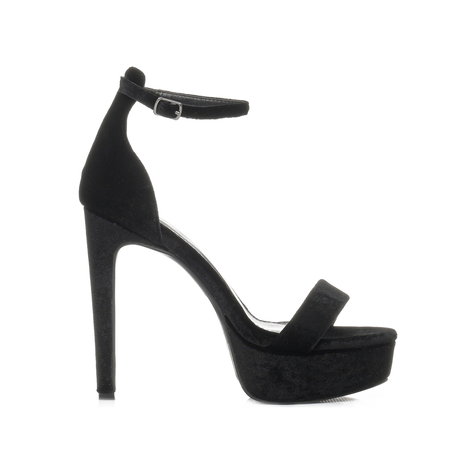 Μαύρο βελούδινο πέδιλο