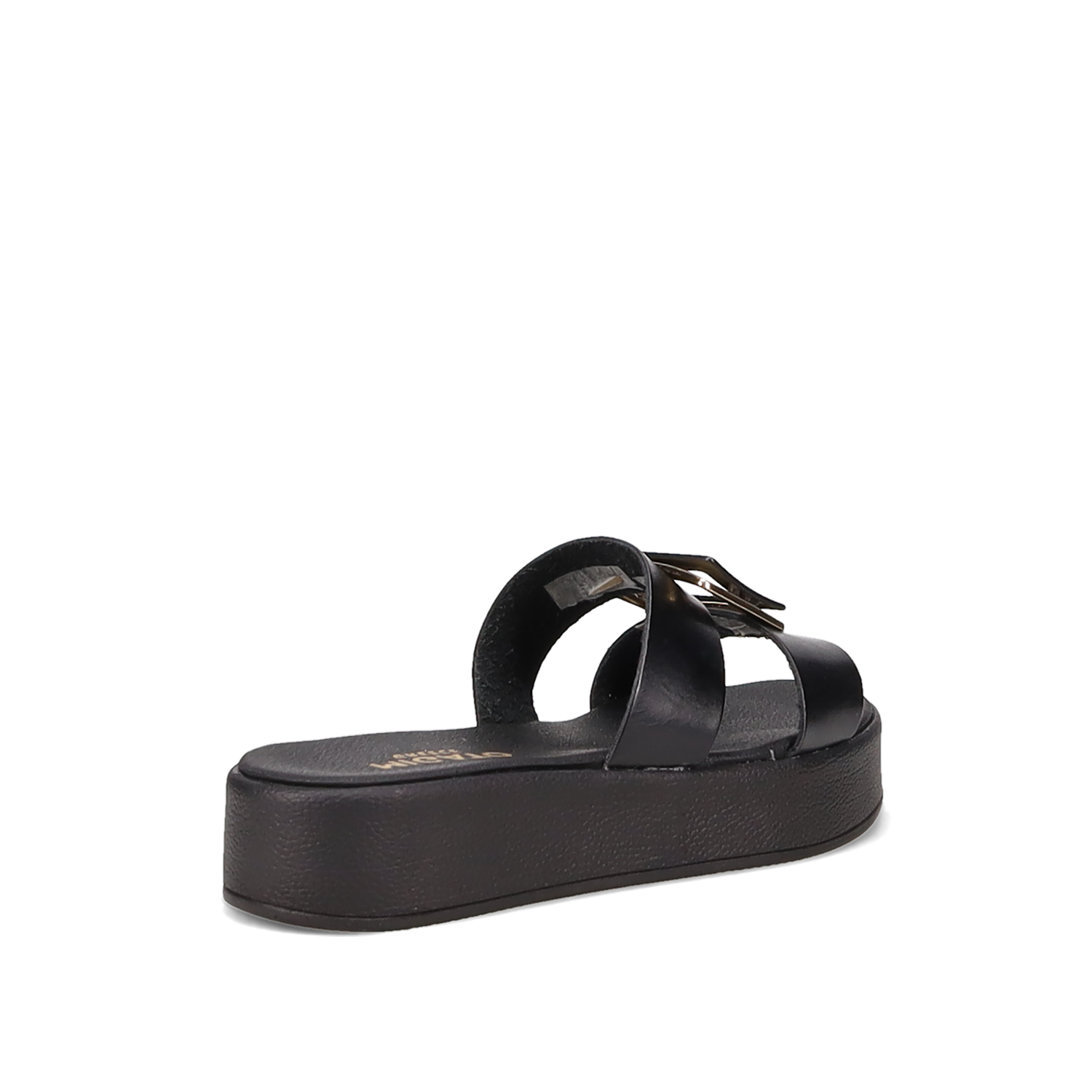 Μαύρο flatform σανδάλι φωτογραφία