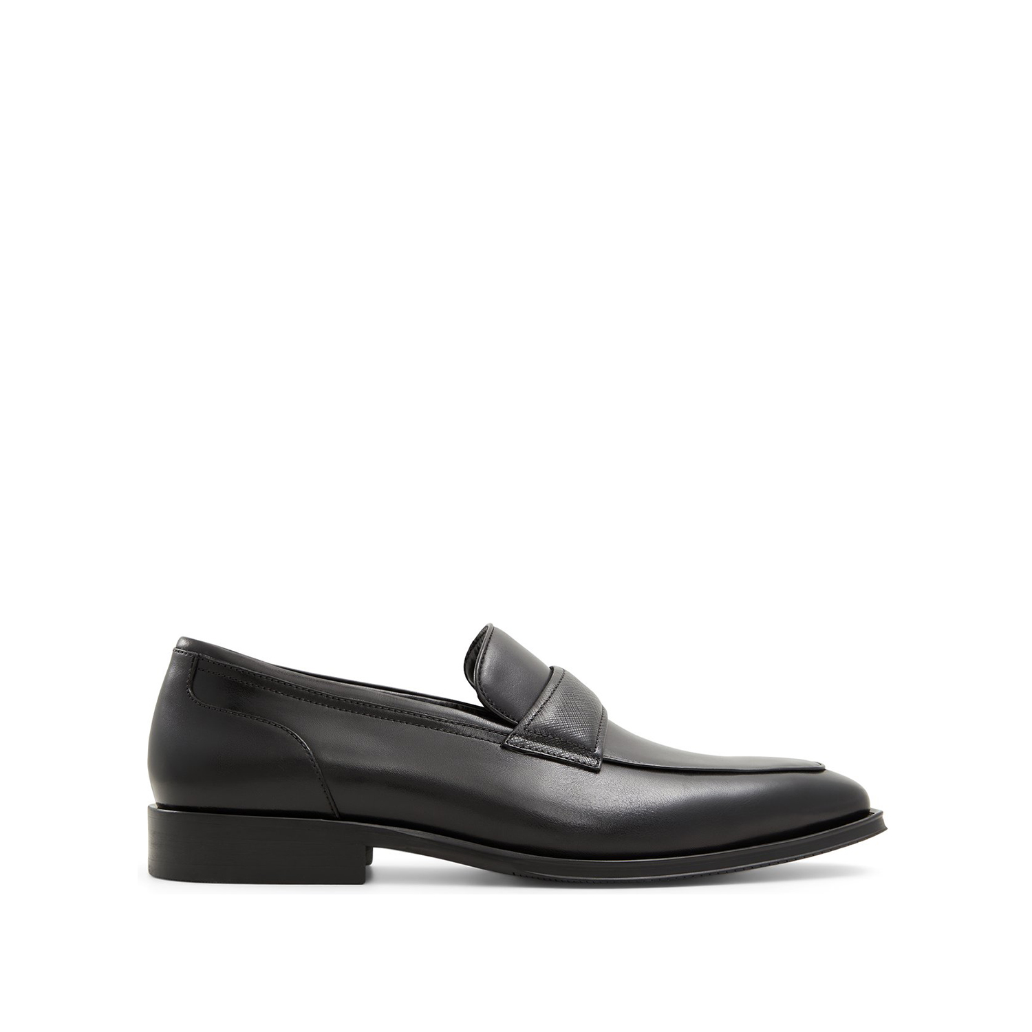 Μαύρο ανδρικό δερμάτινο loafer SEBERG-IN