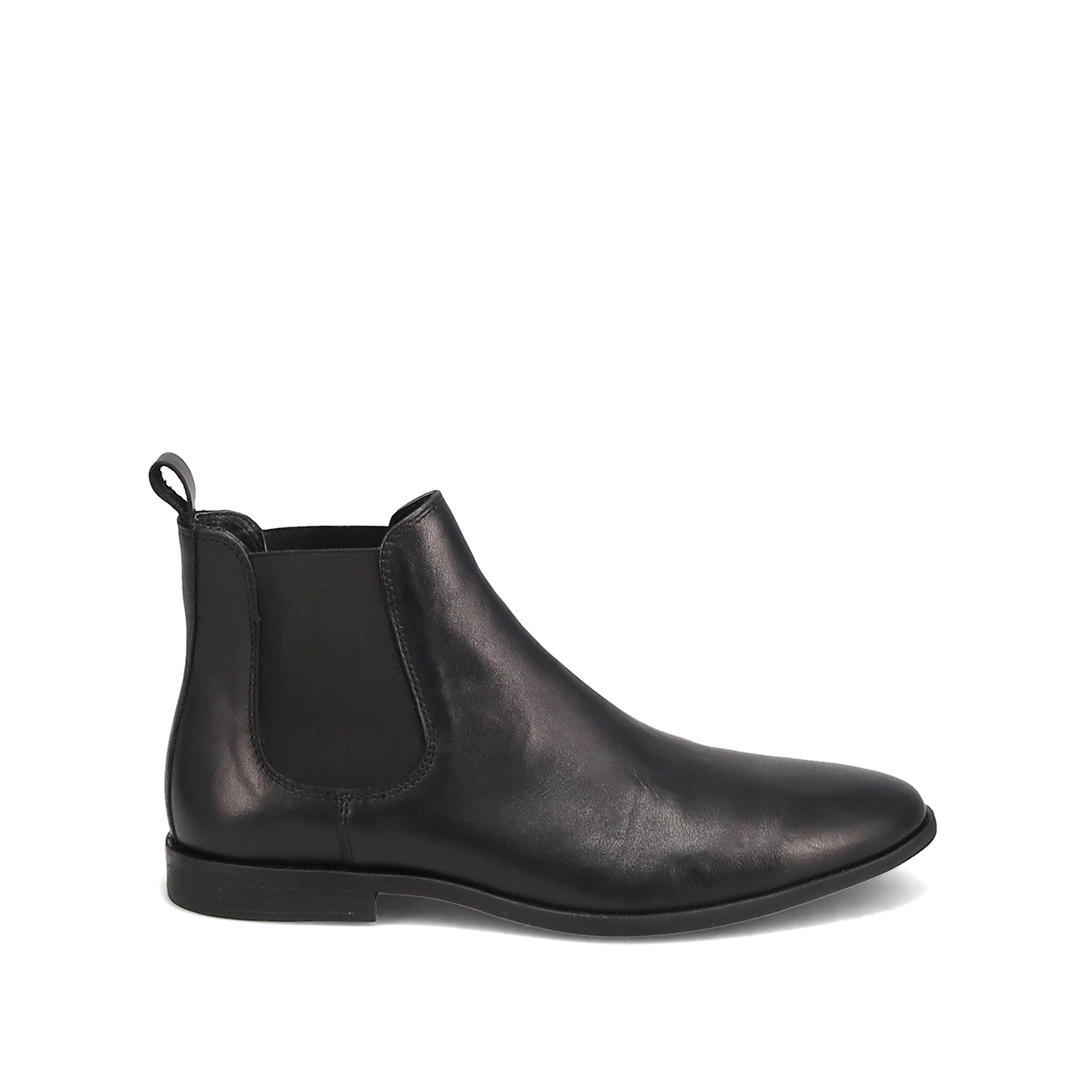 Ανδρικό μαύρο δερμάτινο Chelsea μποτάκι