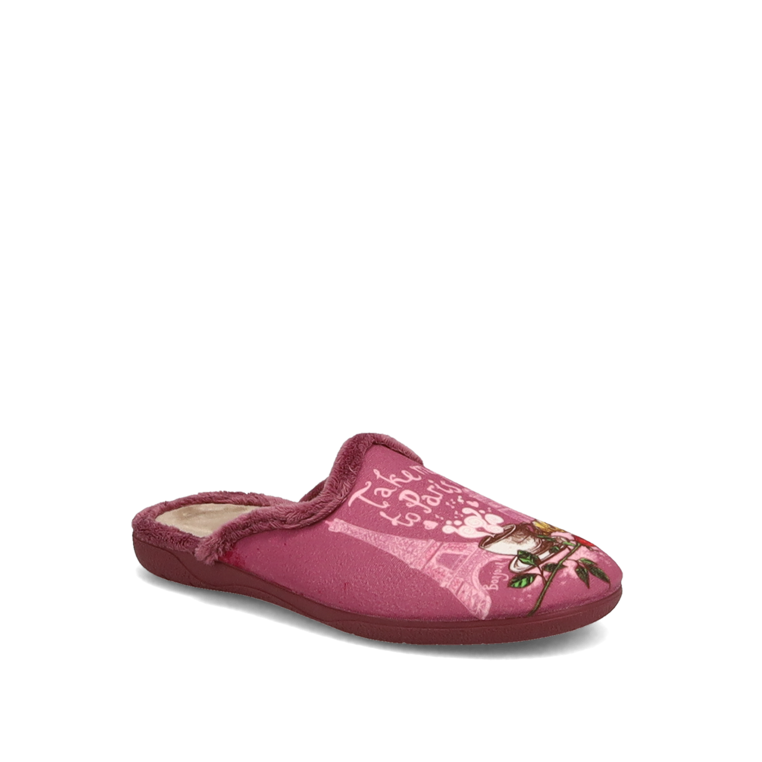 Μωβ-ροζ γυναικεία παντόφλα φωτογραφία