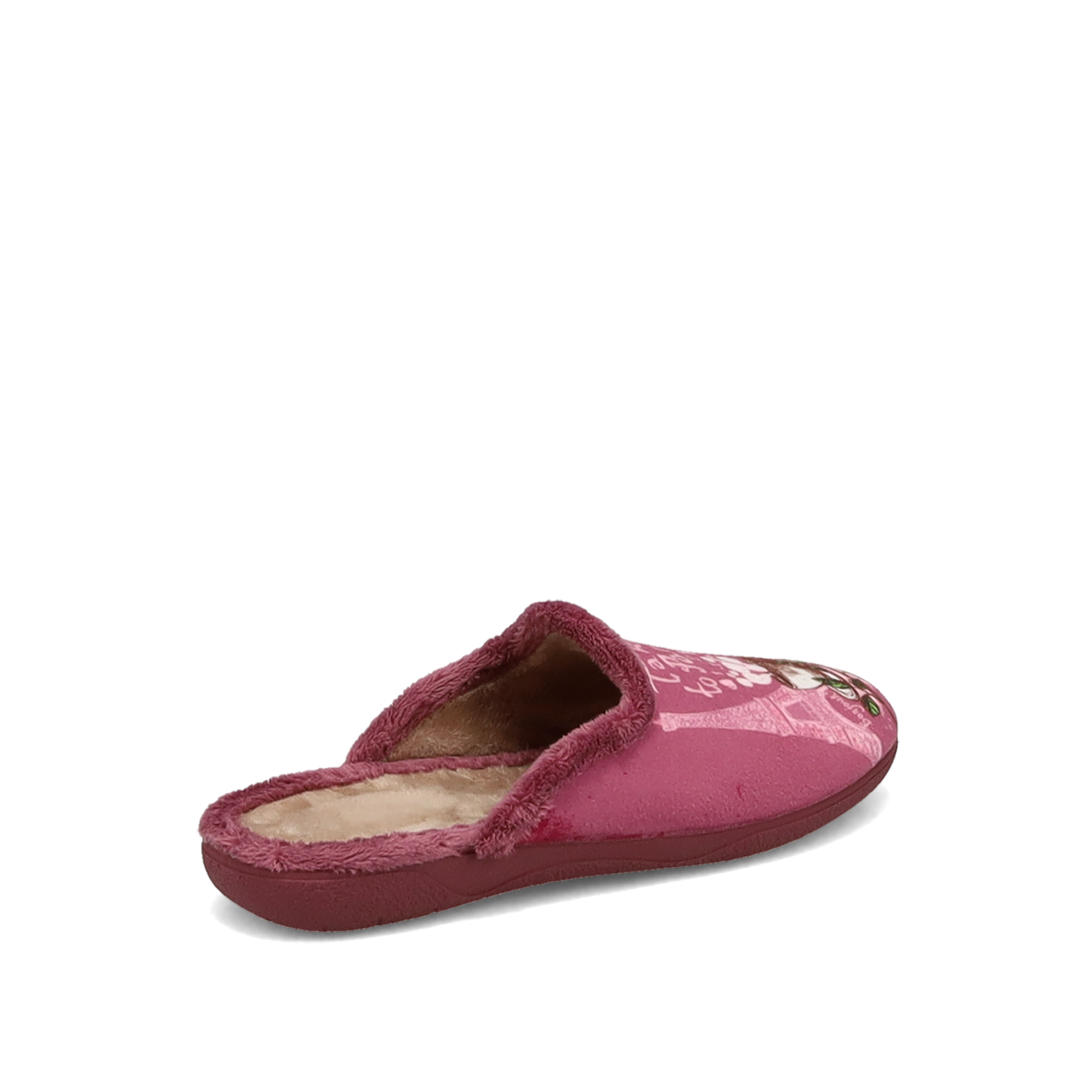 Μωβ-ροζ γυναικεία παντόφλα φωτογραφία