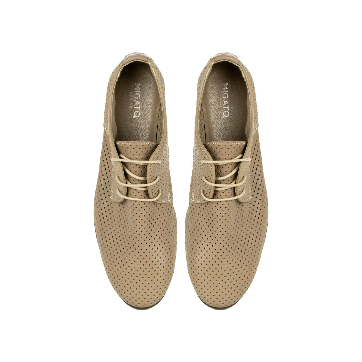 Taupe δερμάτινο Oxford φωτογραφία