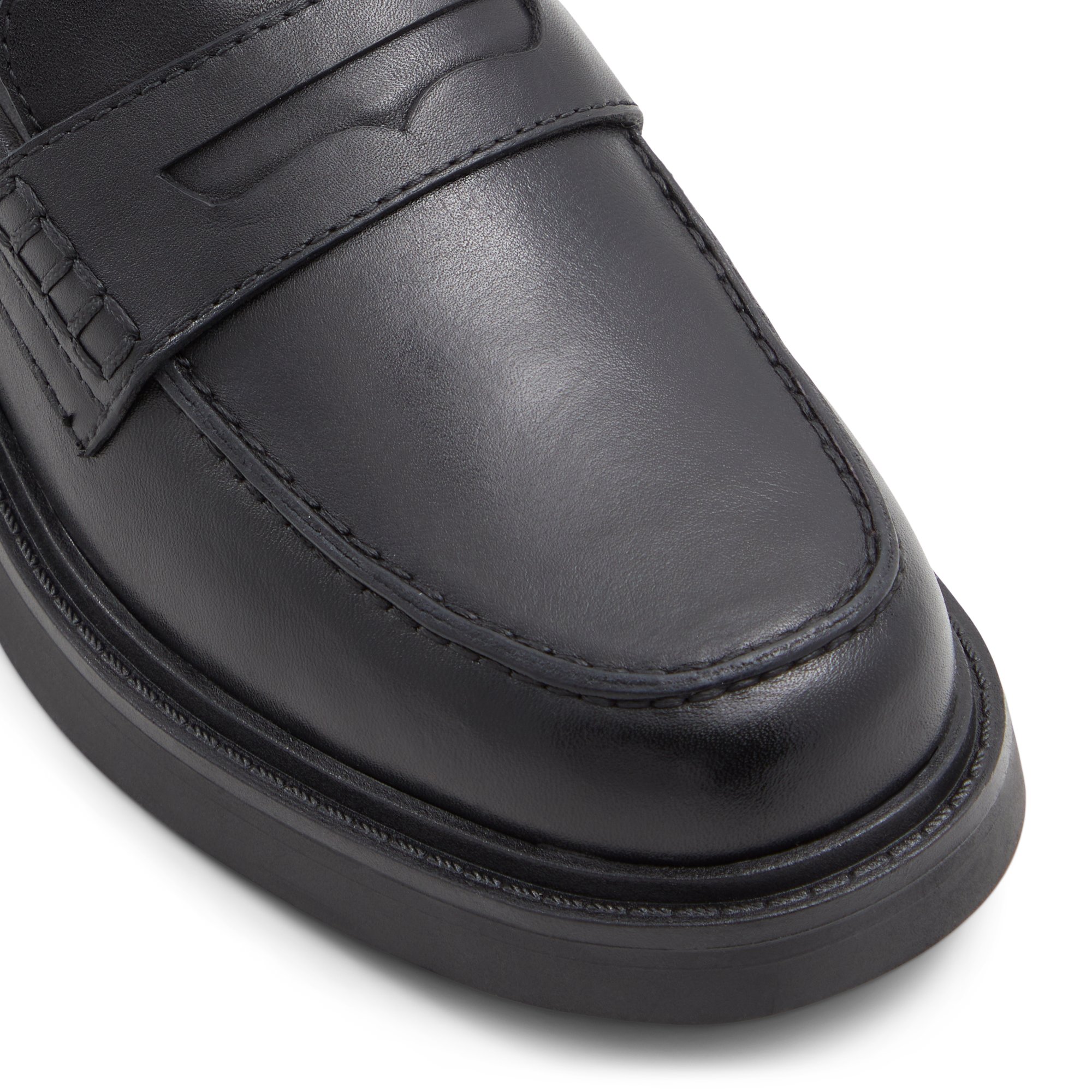 Μαύρο δερμάτινο loafer VERIMA