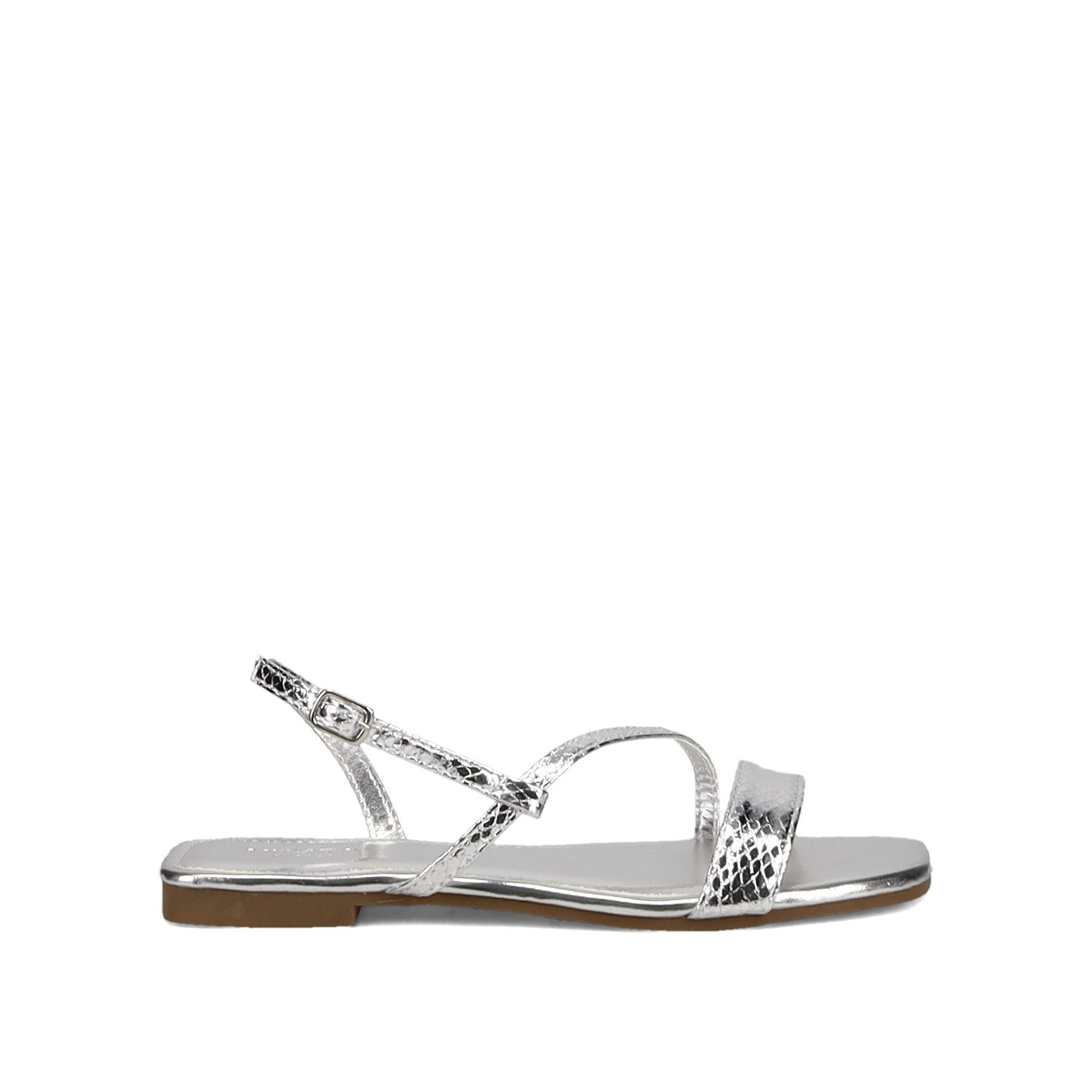 MIGATO - ΣΗΜΑΝΤΙΚΟ: Σε περίπτωση διαφοράς τιμής από το κατάστημα ισχύει παντα και μόνο η τιμή του καταστήματος Ασημί μεταλλιζέ σανδάλι